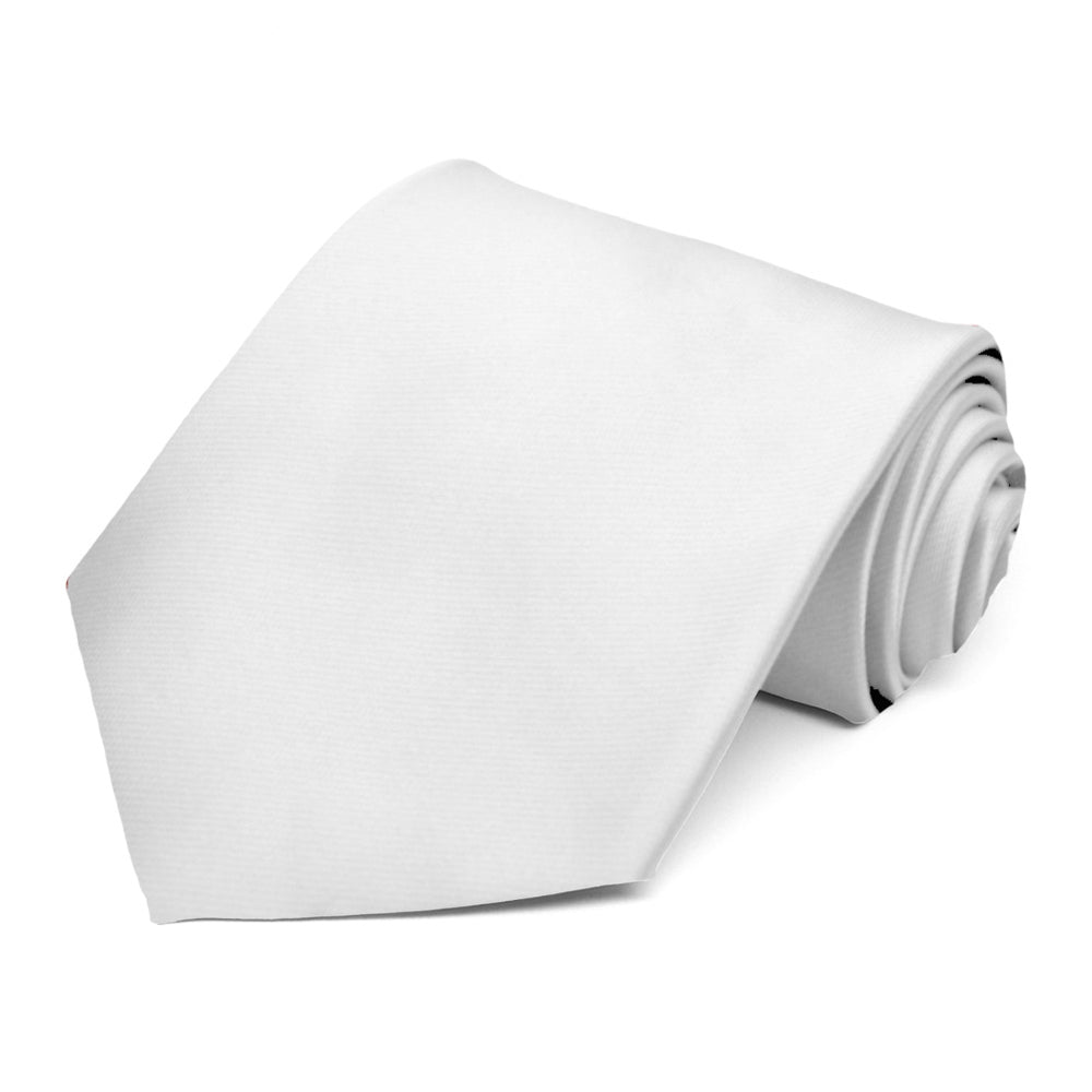 White Woven Necktie