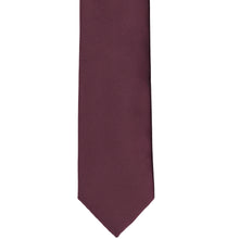 Load image into Gallery viewer, Front view of a solid color wine tie in a slim width