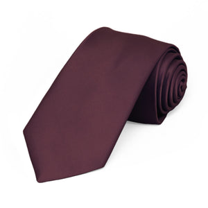 Wine Premium Slim Necktie, 2.5" Width