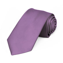 Load image into Gallery viewer, Wisteria Purple Premium Slim Necktie, 2.5&quot; Width