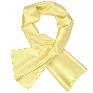 Women's butter yellow scarf, crossed over itself