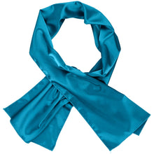 Load image into Gallery viewer, Women&#39;s caribbean blue scarf, crossed over itself