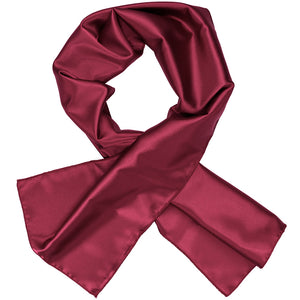 Women's claret scarf, crossed over itself