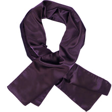 Load image into Gallery viewer, Women&#39;s eggplant purple scarf, crossed over itself