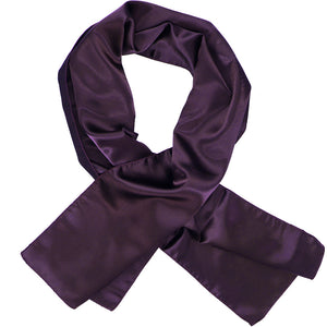 Women's eggplant purple scarf, crossed over itself