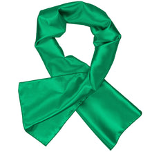 Load image into Gallery viewer, Women&#39;s green scarf, crossed over itself