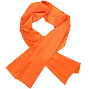 Women's neon orange scarf, crossed over itself