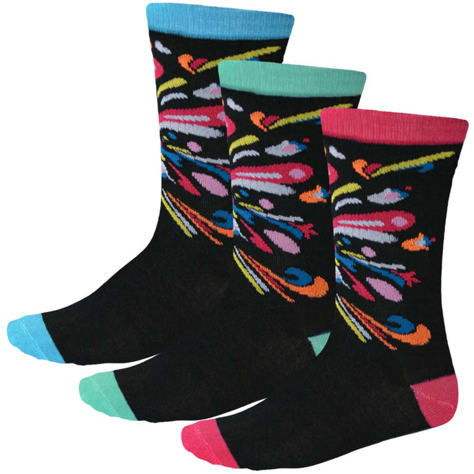 Women's 3-pack paisley socks in fun colors