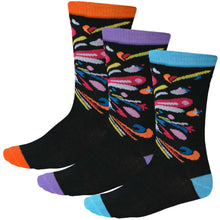 Load image into Gallery viewer, Women&#39;s 3-pack paisley socks in bright colors