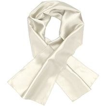 Load image into Gallery viewer, Women&#39;s pearl colored scarf, crossed over itself
