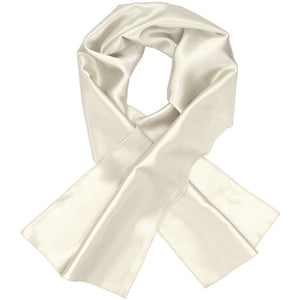 Women's pearl colored scarf, crossed over itself