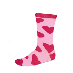 Women's pink heart socks