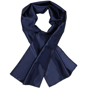 Women's twilight blue scarf, crossed over itself