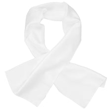 Load image into Gallery viewer, Women&#39;s white scarf, crossed over itself