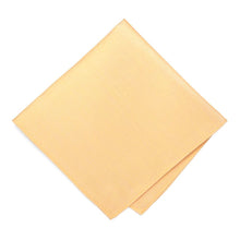 Load image into Gallery viewer, A folded soft yellow pocket square with a linen texture